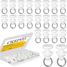 Curtain Track Hooks for Ceiling Mount, 100-Pack Plastic Hooks - Smooth Gliding R