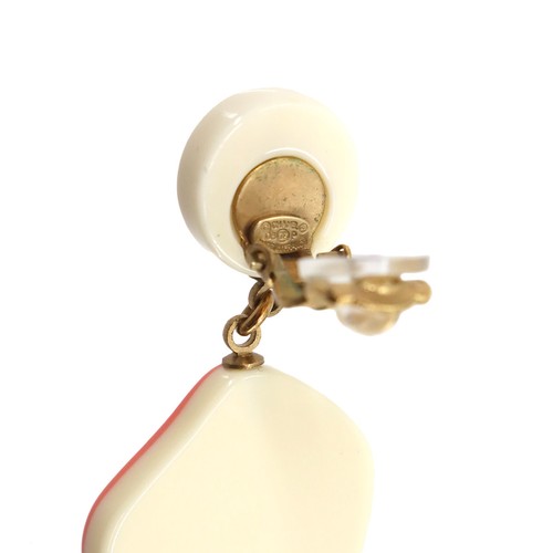 CHANEL Coco Ohrringe Kamelie weiß rosa 03P Accessoire 90257388 - Bild 3 von 5