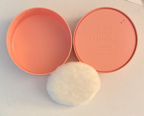 Vintage Chantilly Staubpuder NUR BOX & PUFF Houbigant rosa rund - Bild 3 von 5