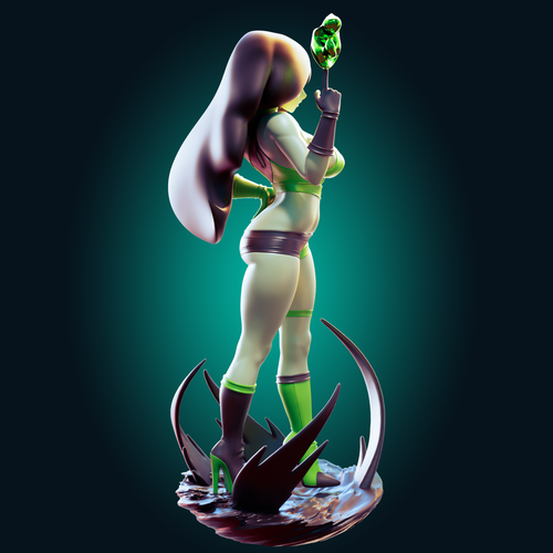 Officer Rhu Shego 8 inch 1/8 scale anime figure unpainted DIY kit - Picture 16 of 48