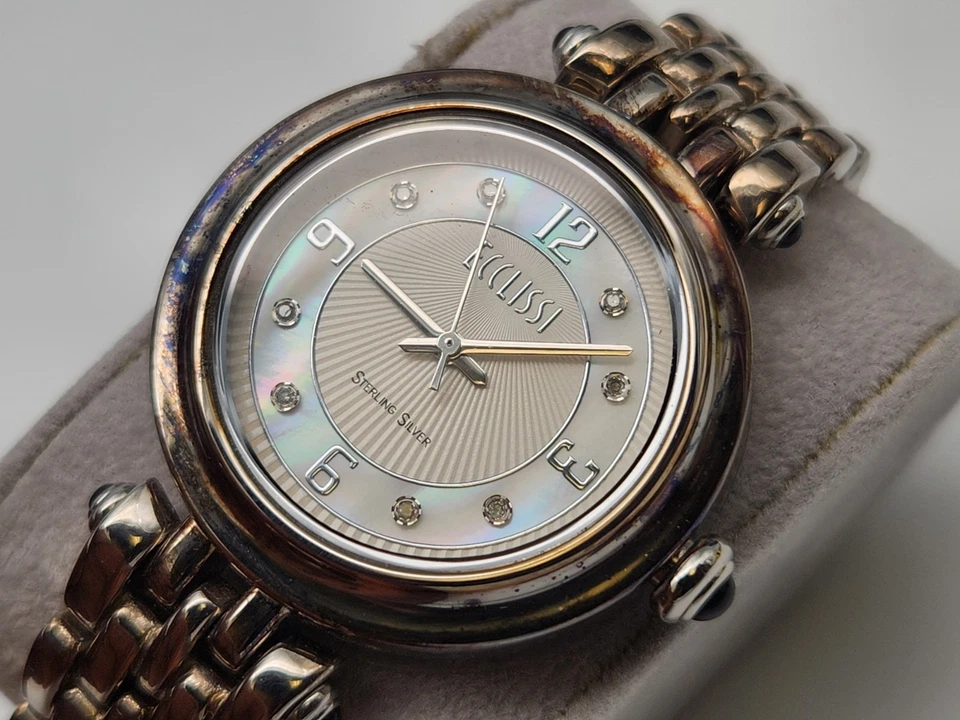 Ecclissi Women 33250 Sterling Silver MOP Dial Round Quartz Analog Watch 34mm NOS - Image 3 of 4