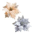 2 PCs Weihnachten Glitter Künstliche Blumen Dekoration DIY Simulationsblumen