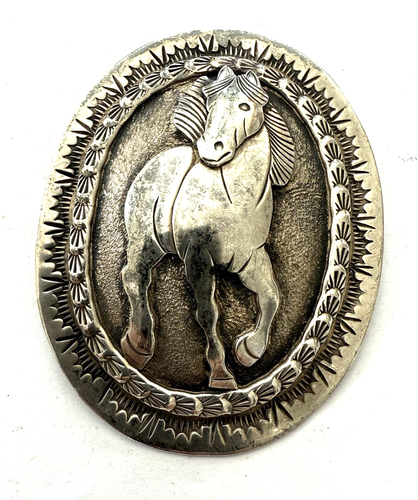 Vintage Sterling L PERRY HORSE Bolo