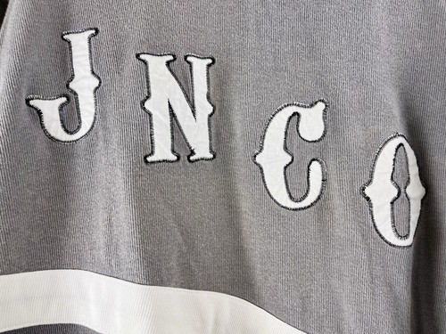 Maglia hockey vintage JNCO cotone ricamato manica lunga grande 2003 Y2K - Foto 3 di 7