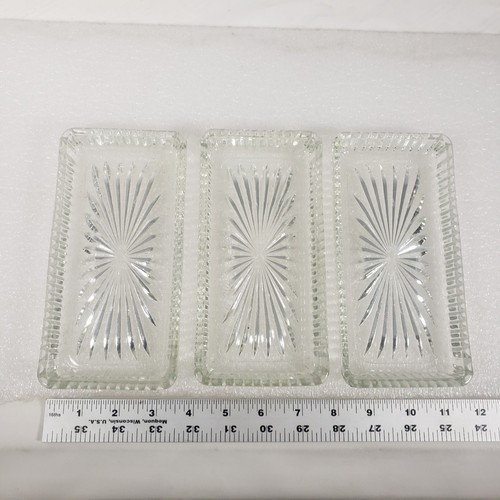 7 Pcs VTG Leonard Silverplate Tray 3 glass inserts Relish dessert With 3 Forks - Picture 13 of 24