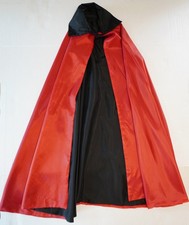 REVERSIBLE SHINY COSPLAY CAPE RED/BLACK 