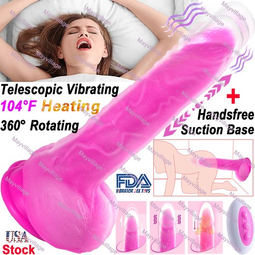 Telescopic Realistic Thrusting Dildo Vibrator Sex Toys for Women Remote Control - Picture 39 of 77