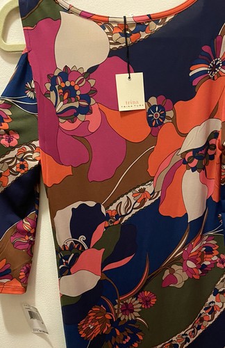 Trina Turk Floral Dress Cold Shoulder Size Small, NWT Retro FUN - Picture 4 of 7