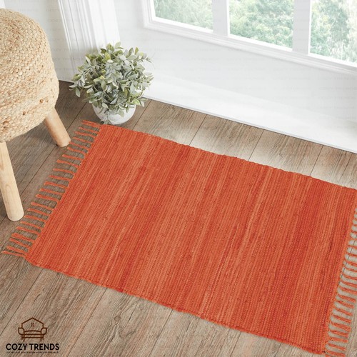 Hand-Woven Cotton Chindi Rug 2'x3' - Boho Chic Decor - Free Shipping! - Picture 57 of 69