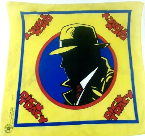 Vintage 1990's Dick Tracy Handkerchief Bandana Disney Movie 21” x 21" inches - Picture 4 of 12