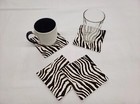 Animal Print Zebra Cloth Coasters (Set of 4)