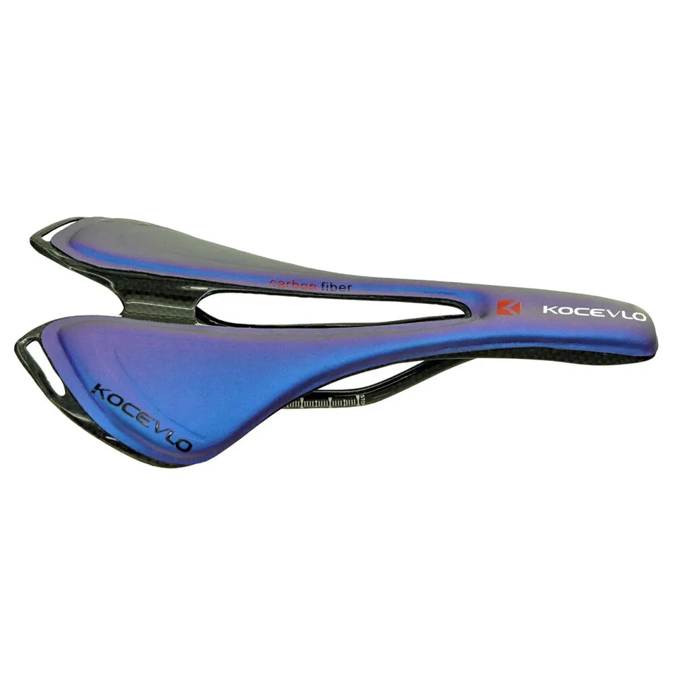 Cojín de asiento de sillín de bicicleta de montaña de carretera de fibra de carbono ultraligero piezas de ciclismo Foto 3 de 4