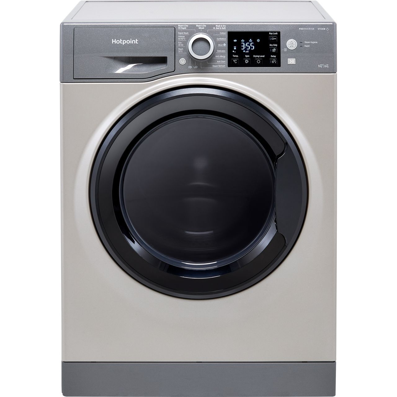Hotpoint NDB9635GKUK Free Standing Washer Dryer 9Kg 1400 rpm Graphite D Rated
