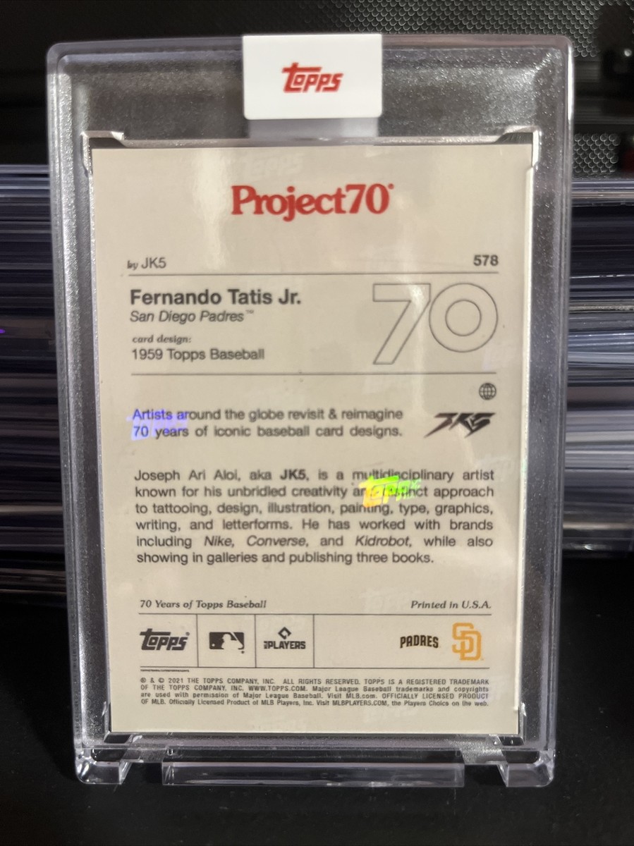 2021 TOPPS PROJECT 70 FERNANDO TATIS JR BY JK5 CARD #578 IN 2021 TOPPS PROJECT 70 FERNANDO TATIS JR BY JK5 CARD #578 IN