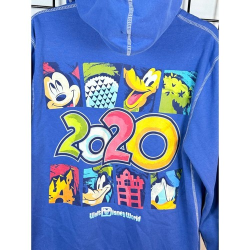 Walt Disney World Parks Hoodie Jacket Full Zip Womens L Blue 2020 Characters Ltd - Picture 6 of 9