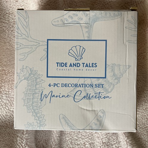 TideAndTales Ocean Theme Beach Wall Decor Framed Set of 4 Coastal 3D Wall Art... - Bild 2 von 8