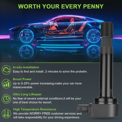 High Quality Pack 6X Ignition Coil For 1999-09 Honda Acura V6 3.0 3.2 3.5L UF242 - Picture 9 of 14