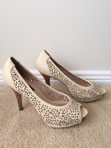 Women's Forever New High Heels Shoes Size 8 EU 39 Leather Lining - Picture 3 of 11