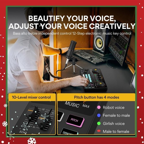 All-in-One Podcast Equipment Bundle - Compact Mixer & Microphone for Streamers - Picture 9 of 11