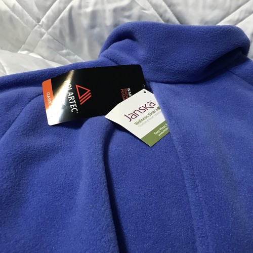Janska Polartec Classic 200 Fleece Blue/Wrap in back/ Pocket Zipper Front NWT - Picture 6 of 12