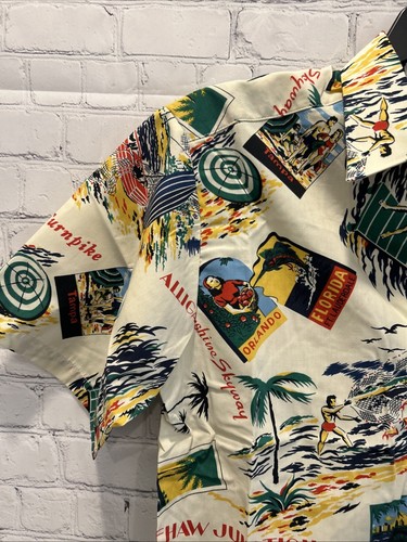 Florida Turnpike Shirt Toll Booth Collectors Hawaiian Button Shirt Oversized XS - Picture 3 of 12