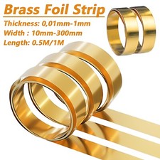 Brass Metal Sheet Roll Thickness 0.01mm-1mm Brass Foil Plate Strip Various Sizes