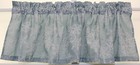 Snowflake Puff Curtain Frosty Blue Choice of 24" Tiers OR 36" Tiers OR Vals