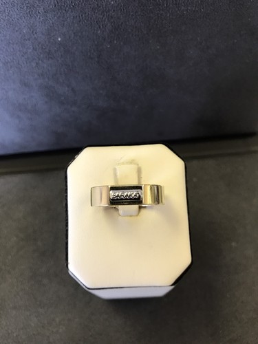 Baraka Men's 18k Yellow Gold Diamond Ring Made In Italy - Picture 7 of 8