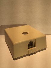 New old stock Leviton CAT 3 modular surface mount telephone jack 103 beige 