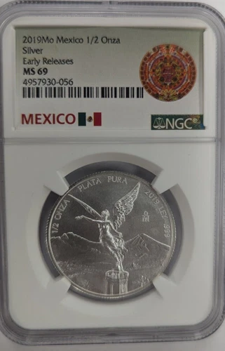 2019 Mo Mexico 1/2 Onza Early Releases NGC MS69