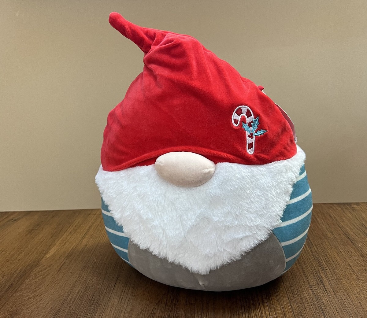 12” Squishmallow NWt Kellytoy Candy Cane New Gnome Plush Jamie | eBay