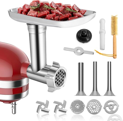 Meat Grinder Attachment for Kitchenaid Stand Mixer Stainless Steel, Meat Grinder