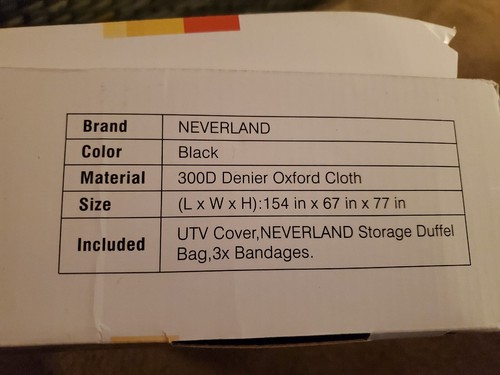 NEVERLAND Waterproof UTV Utility Vehicle Cover For Polaris, RZR XP 4 S4 *NEW* - Bild 5 von 5
