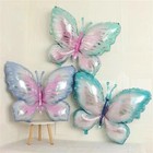 40inch Butterfly Happy Birthday Foil Balloon Set Children Party Pink Blue