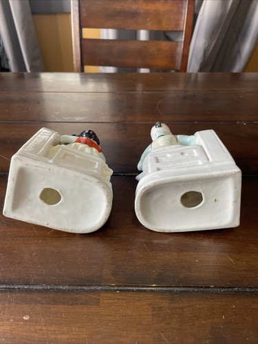 Wales Asiatische Junge & Mädchen Porzellan Buchstützen Mid Century Vintage - Bild 6 von 6