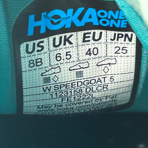 Scarpe da ginnastica Hoka One One donna taglia UK 6,5 SpeedGoat 5 blu trail vibram running - Foto 12 di 13