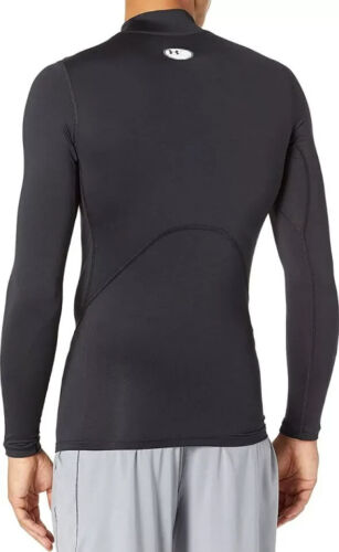 UA HG Armour Comp Mock LS T-shirt manica lunga uomo M nero 1369606-001 attivo - Foto 2 di 5
