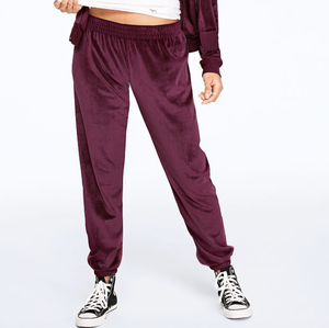 velour jogger secret pants pink classic