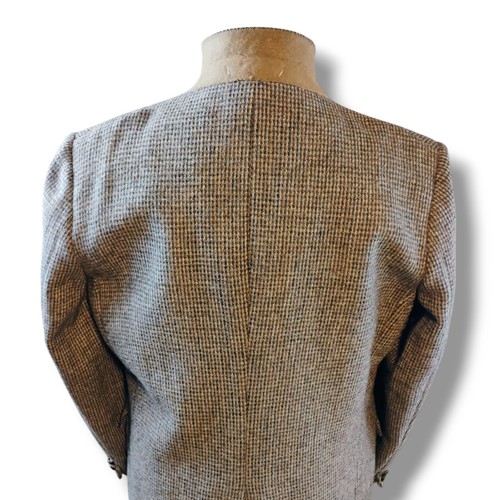 Sears Harris Tweed Mens Country Blazer Jacket Brown Size 44L Wool 2 Button Vtg - Picture 9 of 15
