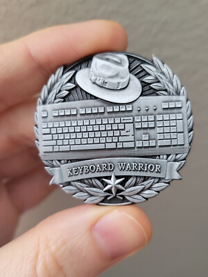 KEYBOARD WARRIOR Medal of honor award Pin flair valor merit badge 