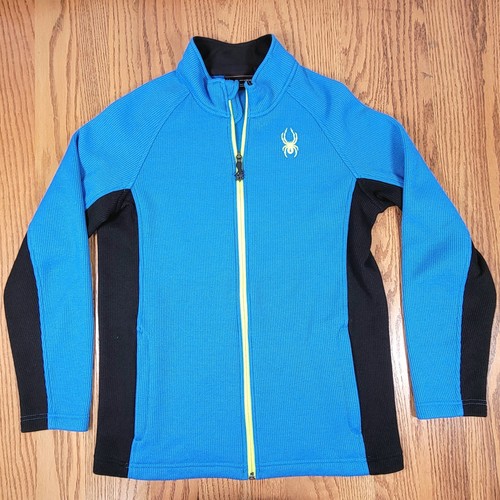 Spyder Boy's Constant Full Zip Stryke Jacket Blue Black Boy's Youth Size XL (18) - Picture 1 of 11