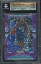 2019 Panini Prizm Fast Break Purple Grant Hill #24 42/75 BGS 10 Pristine Pop 1