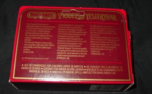 Matchbox Lesney - Models of Yesteryear - Y-21 1930 FORD "A" A&J BOX General (NIB - Picture 3 of 3
