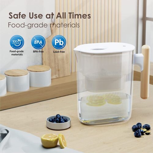 Waterdrop Chubby 10-Cup Water Filter Pitcher with 1 Filter, Long-Lasting 200 gal - Picture 16 of 30