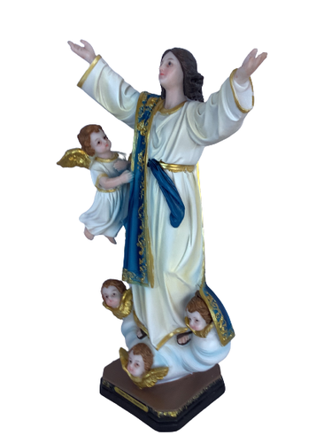 Estatua de resina Virgen de la Asunción 12 pulgadas |25411-12| Nueva - Imagen 3 de 4