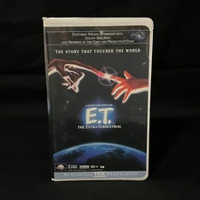 E.T. The Extra-Terrestrial VHS Tape Clamshell Case A Stevn Spielberg Film