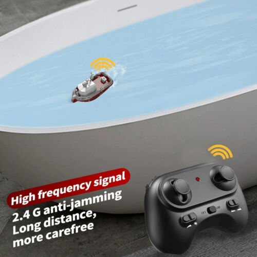 1:32 RC Boot 15Km/h 2.4Ghz Ferngesteuertes Rennboot Schiff für Kinder Dual Motor - Bild 9 von 16
