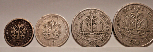 1904 1906 1907 Haiti 5 10 20 50 Centimes Coin Set, General Pierre Nord-Alexis - Picture 2 of 10