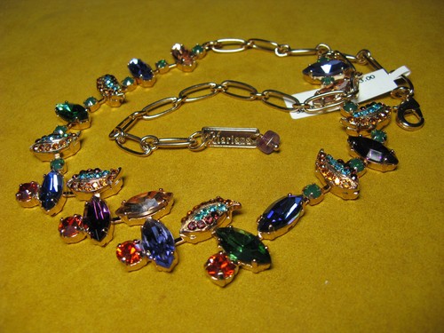 MARIANA NECKLACE SWAROVSKI MULTI LEAF CRYSTALS ROSE GOLD P MOSAIC Designer Gift - Picture 3 of 4