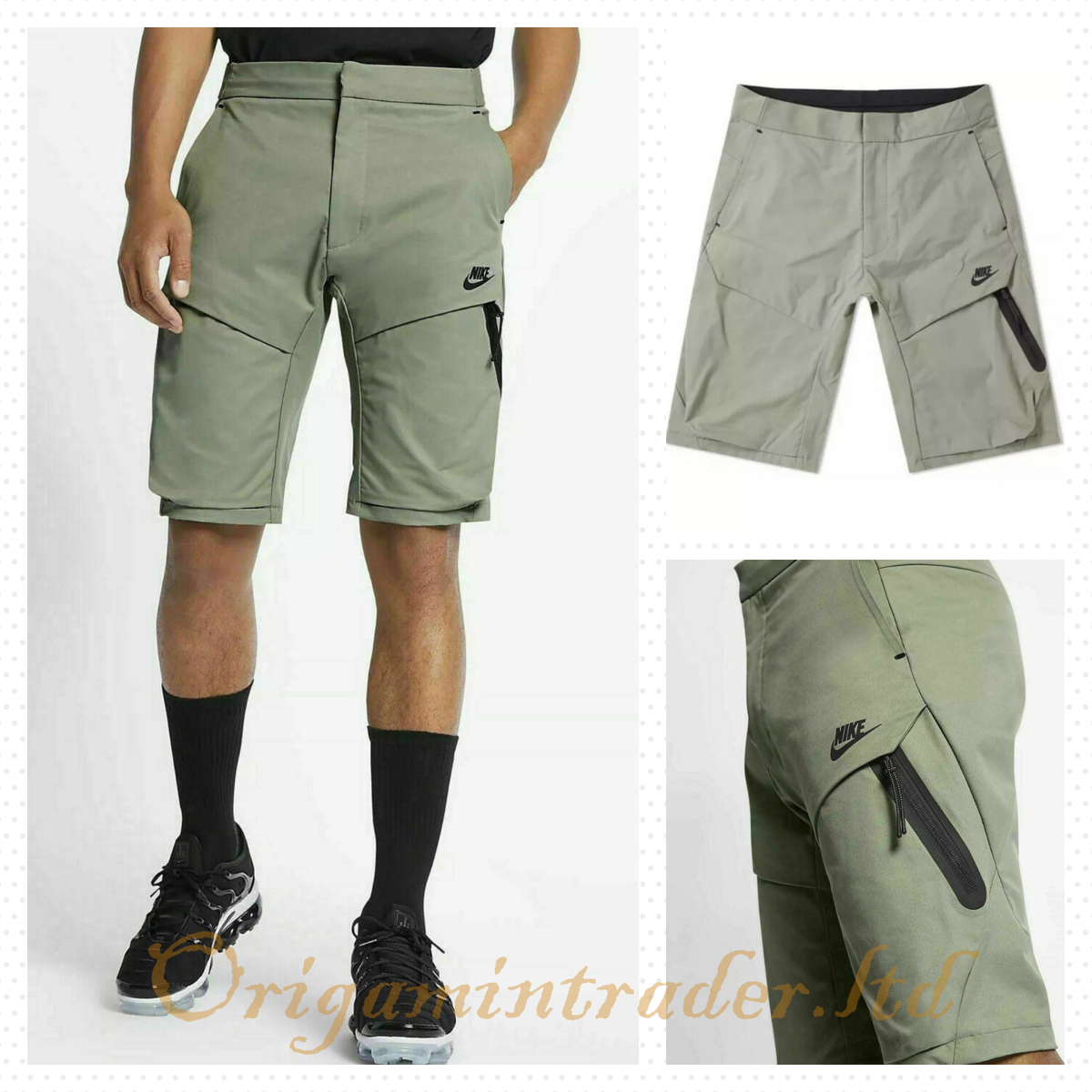 Nike Tech Pack Men's Shorts Dark Stucco 928617-004 | eBay